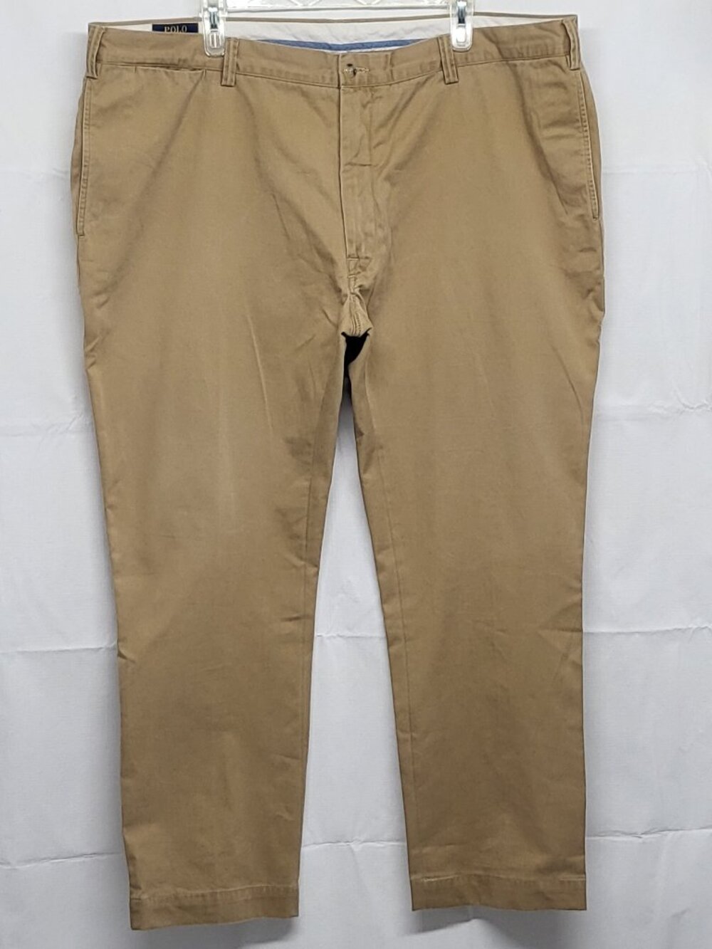 Polo Ralph Lauren Mens Pants Bedford Chino 44 X 30 Big Classic Fit Beige Cotton